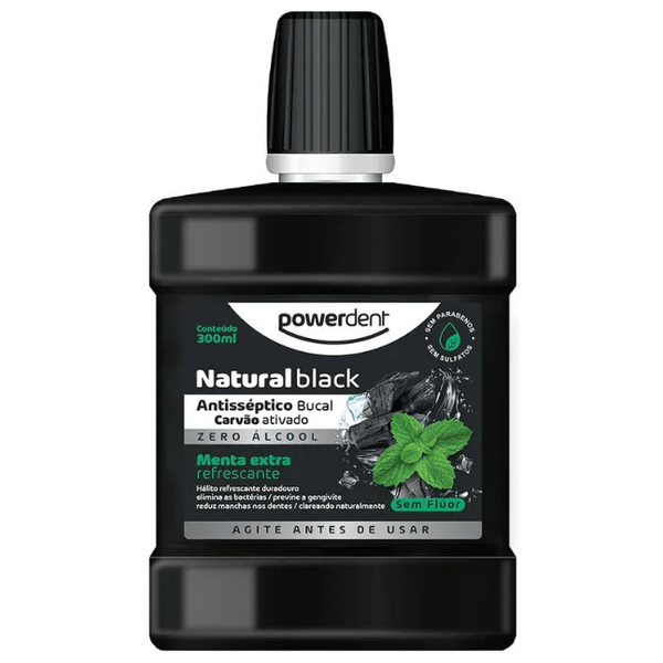 Antisséptico Powerdent Natural Black 300ml